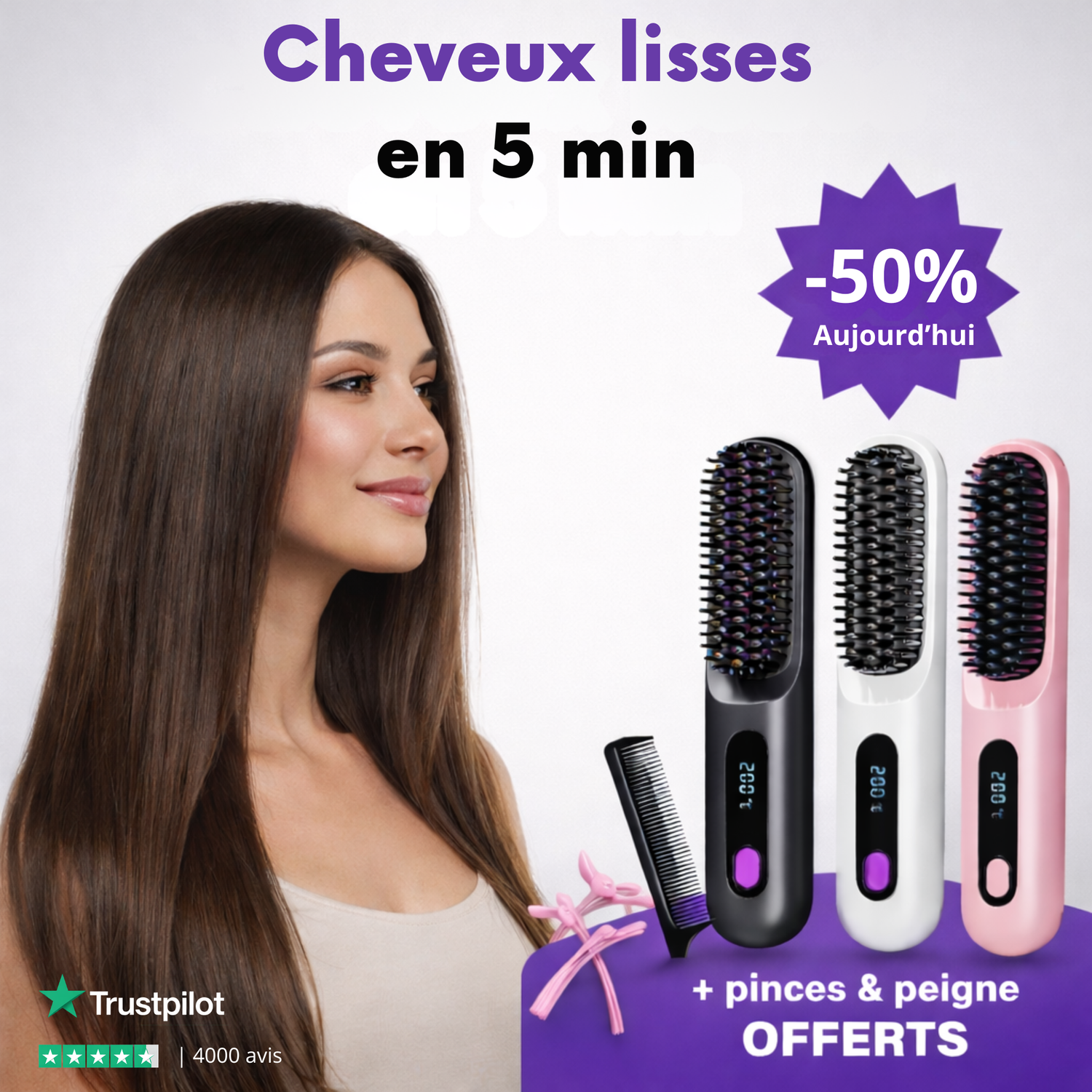 Silky™ | Brosse Lissante Portable